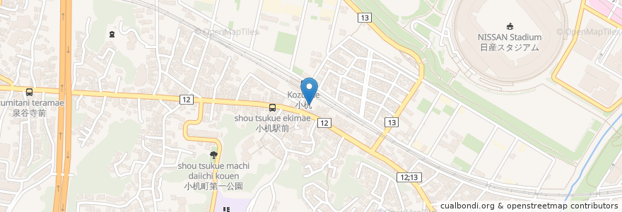 Mapa de ubicacion de 小机駅駐輪場 en 日本, 神奈川県, 横浜市, 港北区.