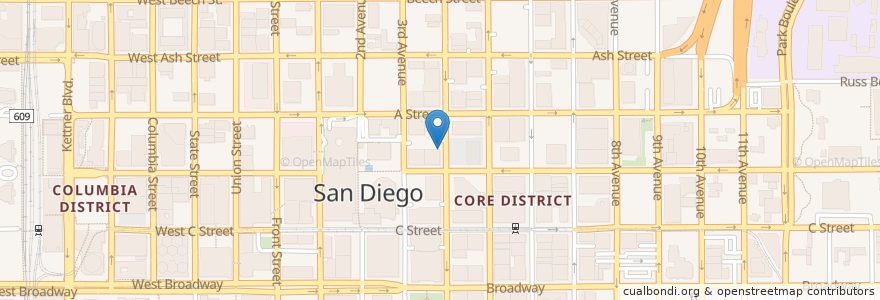 Mapa de ubicacion de Blink en Amerika Birleşik Devletleri, Kaliforniya, San Diego County, San Diego.