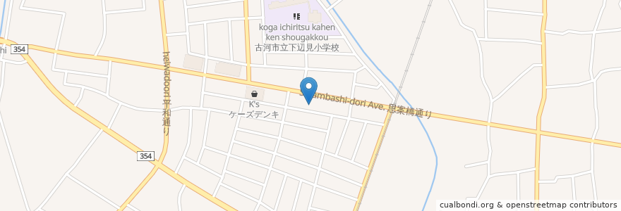 Mapa de ubicacion de ドラッグてらしま (Drug Terashima) en اليابان, إيباراكي, 古河市.