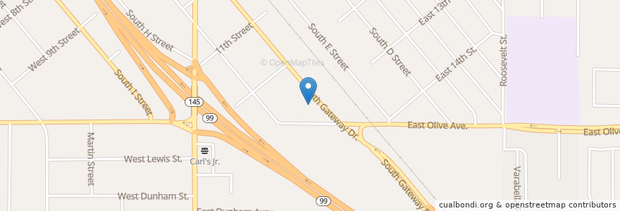 Mapa de ubicacion de 76 Gas Station en United States, California, Madera County.