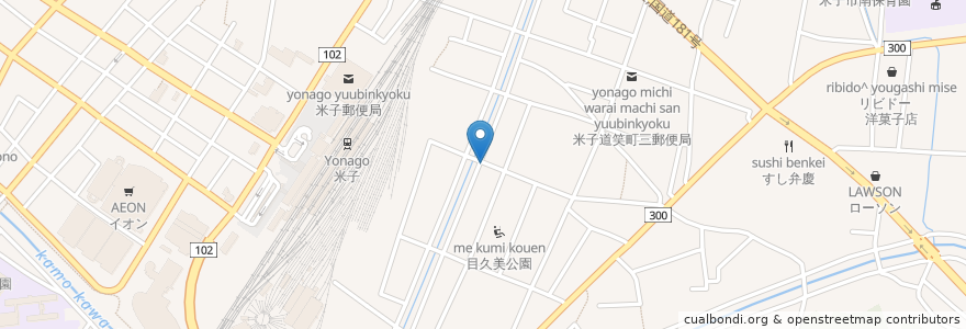 Mapa de ubicacion de 自動販売機(コカ・コーラ) en 日本, 鳥取県, 米子市.