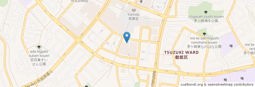 Mapa de ubicacion de ミスタードーナツ en اليابان, كاناغاوا, 横浜市, 都筑区.