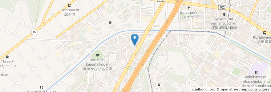 Mapa de ubicacion de マクドナルド en 日本, 神奈川県, 横浜市, 都筑区.