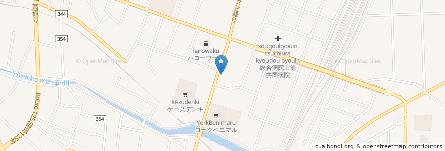 Mapa de ubicacion de 中華食堂ゆきむら en 일본, 이바라키현, 土浦市.