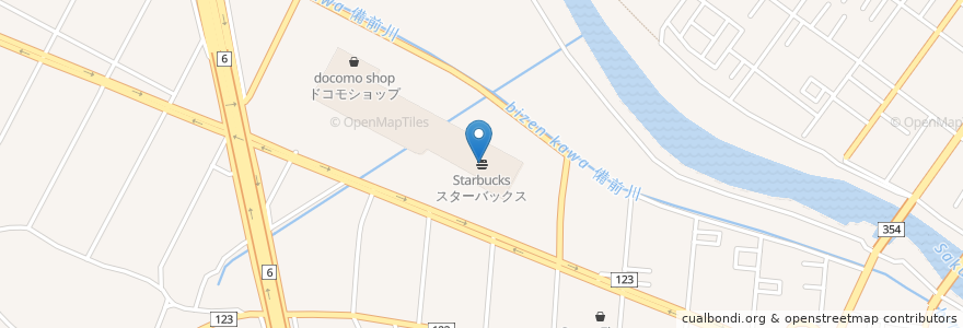 Mapa de ubicacion de スターバックス en 日本, 茨城県, 土浦市.