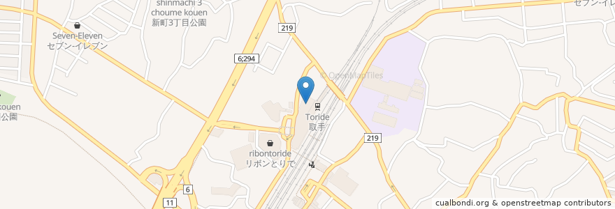 Mapa de ubicacion de スターバックス en 日本, 茨城県, 取手市.