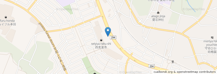 Mapa de ubicacion de スターバックス en اليابان, إيباراكي, 守谷市.