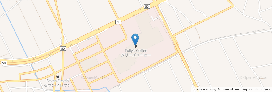 Mapa de ubicacion de タリーズコーヒー en Japon, Préfecture D'Ibaraki, 水戸市.