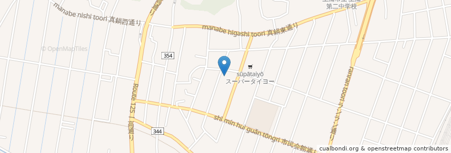 Mapa de ubicacion de ヤックスドラッグ en 日本, 茨城県, 土浦市.