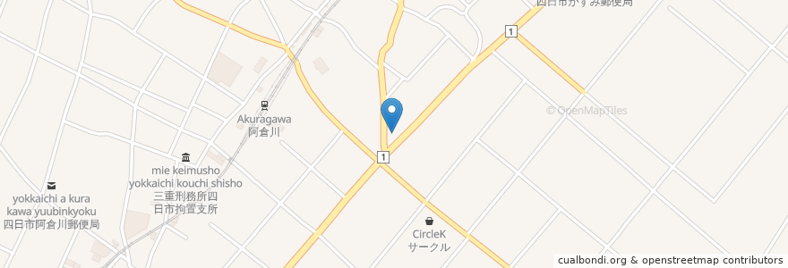 Mapa de ubicacion de エネオス en 日本, 三重県, 四日市市.