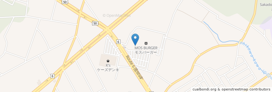 Mapa de ubicacion de モスバーガー en Japón, Prefectura De Ibaraki, 水戸市.
