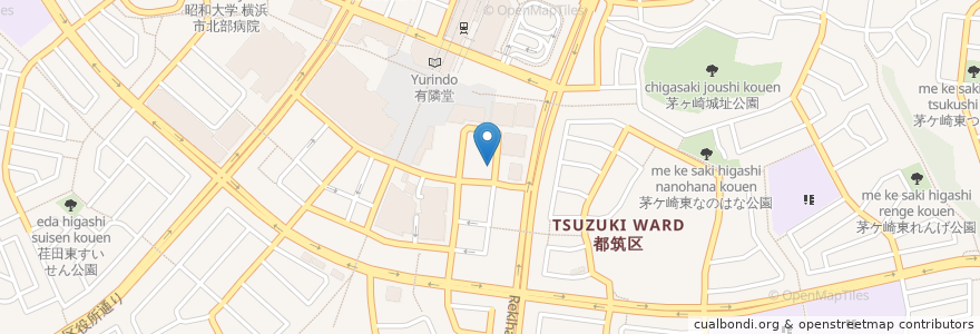 Mapa de ubicacion de ぺったこ亭 en ژاپن, 神奈川県, 横浜市, 都筑区.