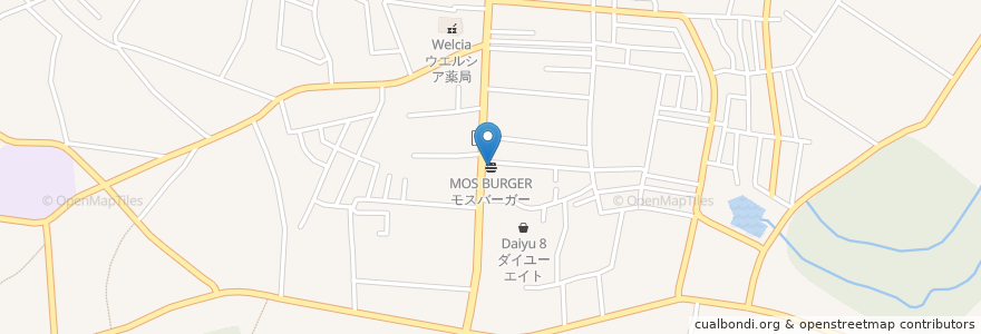 Mapa de ubicacion de モスバーガー en 일본, 이바라키현, 水戸市.