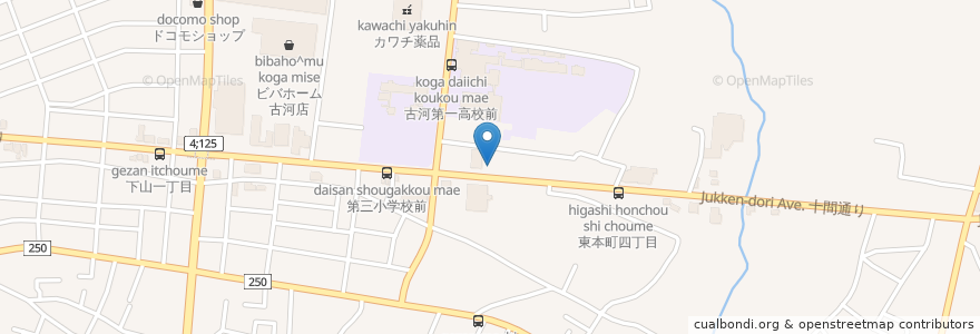 Mapa de ubicacion de モスバーガー en Japan, Präfektur Ibaraki, 古河市.