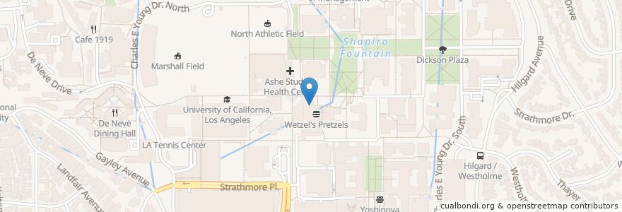 Mapa de ubicacion de University Credit Union en États-Unis D'Amérique, Californie, Los Angeles County, Los Angeles.
