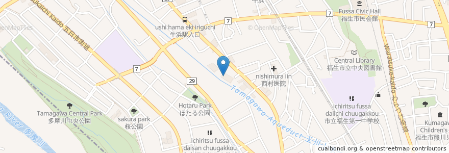 Mapa de ubicacion de スギ薬局 en Japan, 東京都, 福生市.