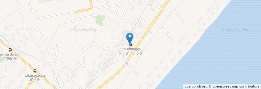 Mapa de ubicacion de ジップドラッグ en Japan, 三重県, 鈴鹿市.
