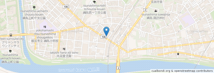 Mapa de ubicacion de りそな銀行 en Japão, 神奈川県, 横浜市, 港北区.