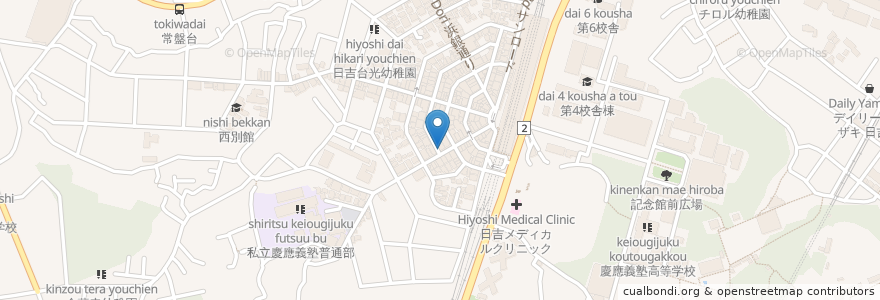 Mapa de ubicacion de Trattoria Ghiotto en Japon, Préfecture De Kanagawa, 横浜市, 港北区.
