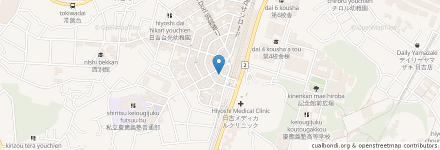Mapa de ubicacion de たつ吉 en Jepun, 神奈川県, 横浜市, 港北区.
