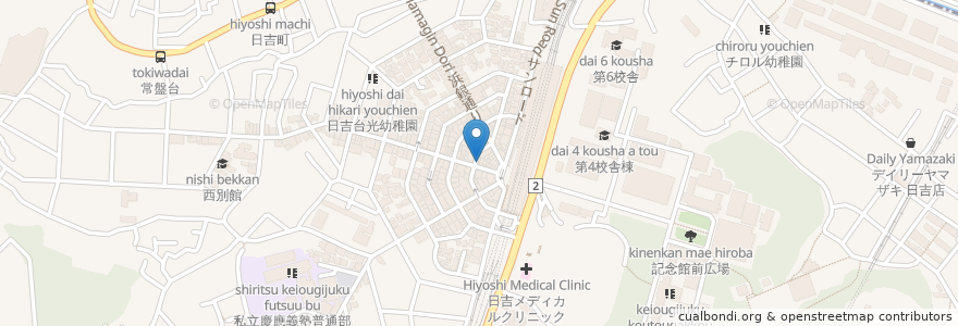 Mapa de ubicacion de 壱角家 en Jepun, 神奈川県, 横浜市, 港北区.