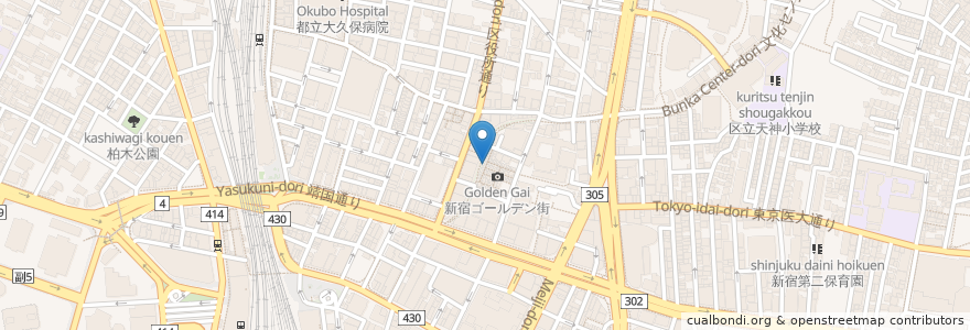 Mapa de ubicacion de BAR キャロット en اليابان, 東京都, 新宿区.