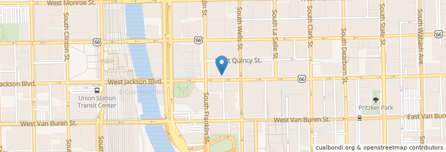 Mapa de ubicacion de Jimmy John's en Stati Uniti D'America, Illinois, Chicago.