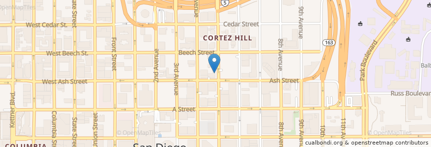 Mapa de ubicacion de Pierre's Place en United States, California, San Diego County, San Diego.