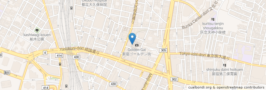 Mapa de ubicacion de OIL en 일본, 도쿄도, 신주쿠.