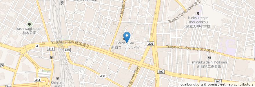 Mapa de ubicacion de bar plastic model en ژاپن, 東京都, 新宿区.