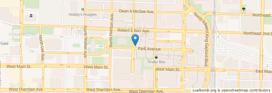 Mapa de ubicacion de Park Harvey Sushi & Sports Lounge en Amerika Syarikat, Oklahoma, Oklahoma City, Oklahoma County.