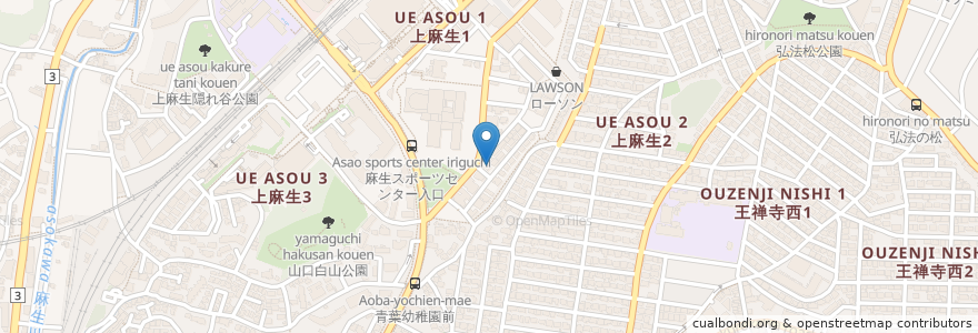 Mapa de ubicacion de 矯正歯科 タナカクリニック en 日本, 神奈川縣, 川崎市, 麻生区.