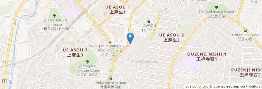 Mapa de ubicacion de クロキ形成外科クリニック en Япония, Канагава, Кавасаки, Асао.