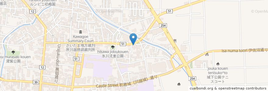 Mapa de ubicacion de パンダ en 日本, 埼玉県, 川越市.
