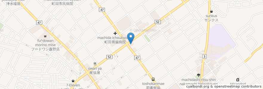 Mapa de ubicacion de ロイヤルホスト en ژاپن, 東京都, 町田市.