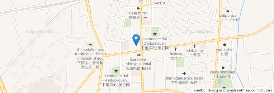 Mapa de ubicacion de モスバーガー en Japonya, 茨城県, 筑西市.