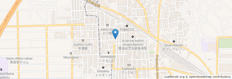 Mapa de ubicacion de とり鉄 en Japan, Präfektur Kanagawa, 川崎市, 中原区.