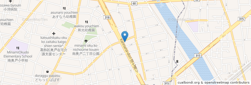 Mapa de ubicacion de スシロー en Japan, 東京都, 葛飾区.