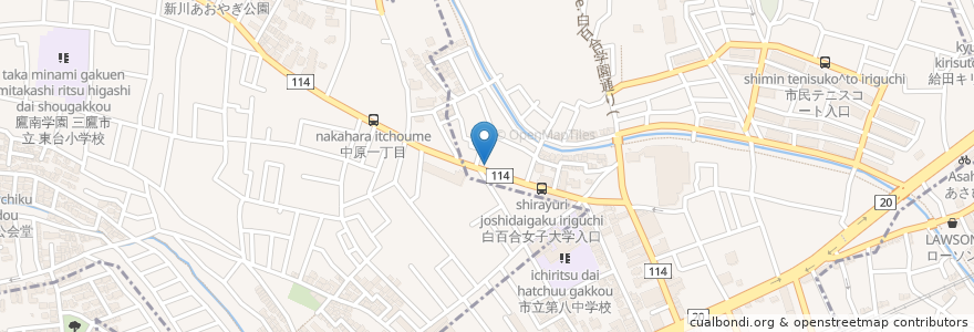 Mapa de ubicacion de 松田歯科医院 en اليابان, 東京都, 調布市.