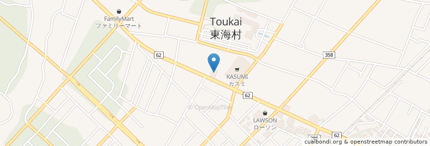 Mapa de ubicacion de 東海郵便局 en Jepun, 茨城県, 那珂郡, 東海村.