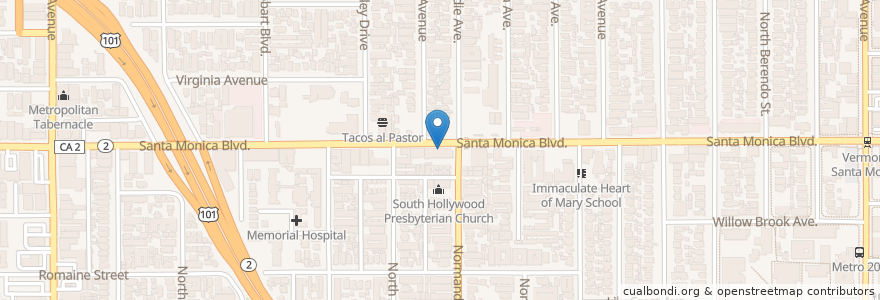 Mapa de ubicacion de Sassoun Bakery en Verenigde Staten, Californië, Los Angeles County, Los Angeles.