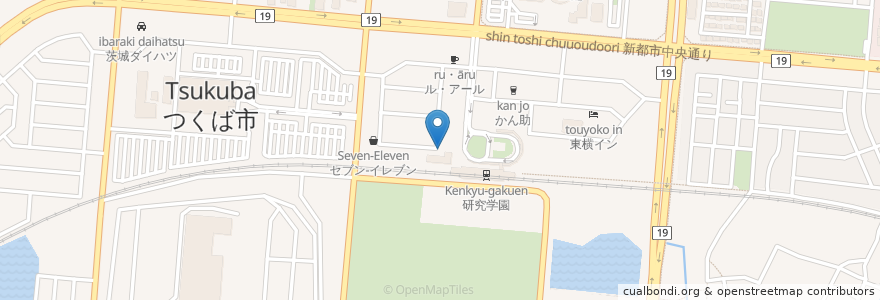 Mapa de ubicacion de まるよし商店 en ژاپن, 茨城県, つくば市.