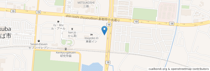 Mapa de ubicacion de Cosmo en Japan, Ibaraki Prefecture, Tsukuba.