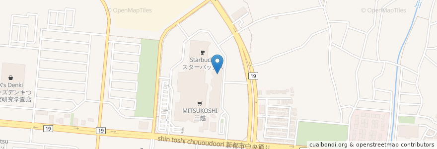 Mapa de ubicacion de ツルハドラッグ en Japan, 茨城県, つくば市.