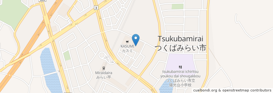 Mapa de ubicacion de ドラッグてらしま (Drug Terashima) en 일본, 이바라키현, つくばみらい市.