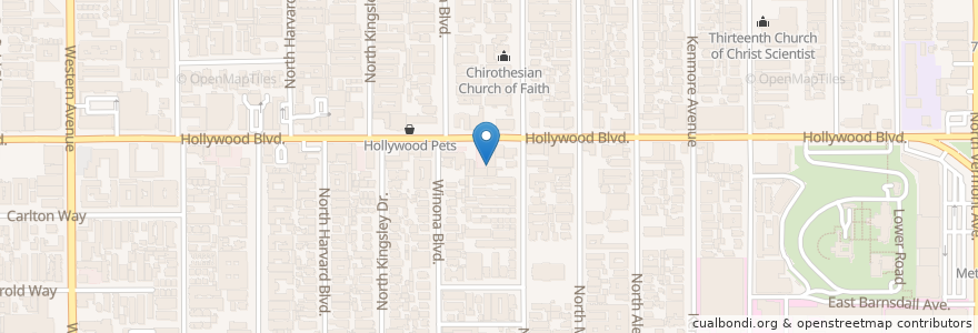 Mapa de ubicacion de Carousel Restaurant en United States, California, Los Angeles County, Los Angeles.