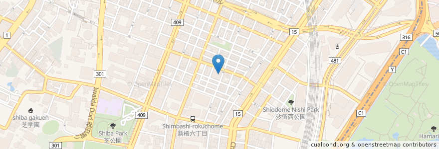 Mapa de ubicacion de 拉餃びー en 日本, 東京都, 港区.