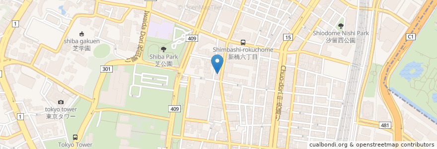Mapa de ubicacion de アイビー館 en Japonya, 東京都, 港区.