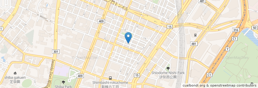 Mapa de ubicacion de 荒井商店 en Japan, 東京都, 港区.