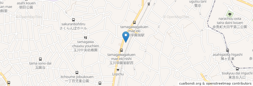Mapa de ubicacion de きらぼし銀行 玉川学園支店 en اليابان, 東京都, 町田市.